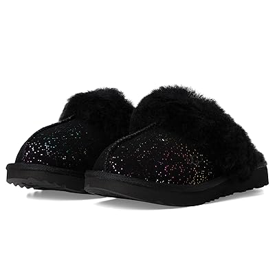 UGG Kids Cozy II Shimmer Sky (Toddler/Little Kid/Big Kid) Girls Shoes Black / Rainbow metallic