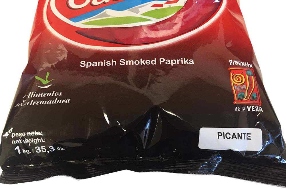 1 kg de Pimentón Ahumado Picante de la Vera, con denominación de Origen Protegida en Saco