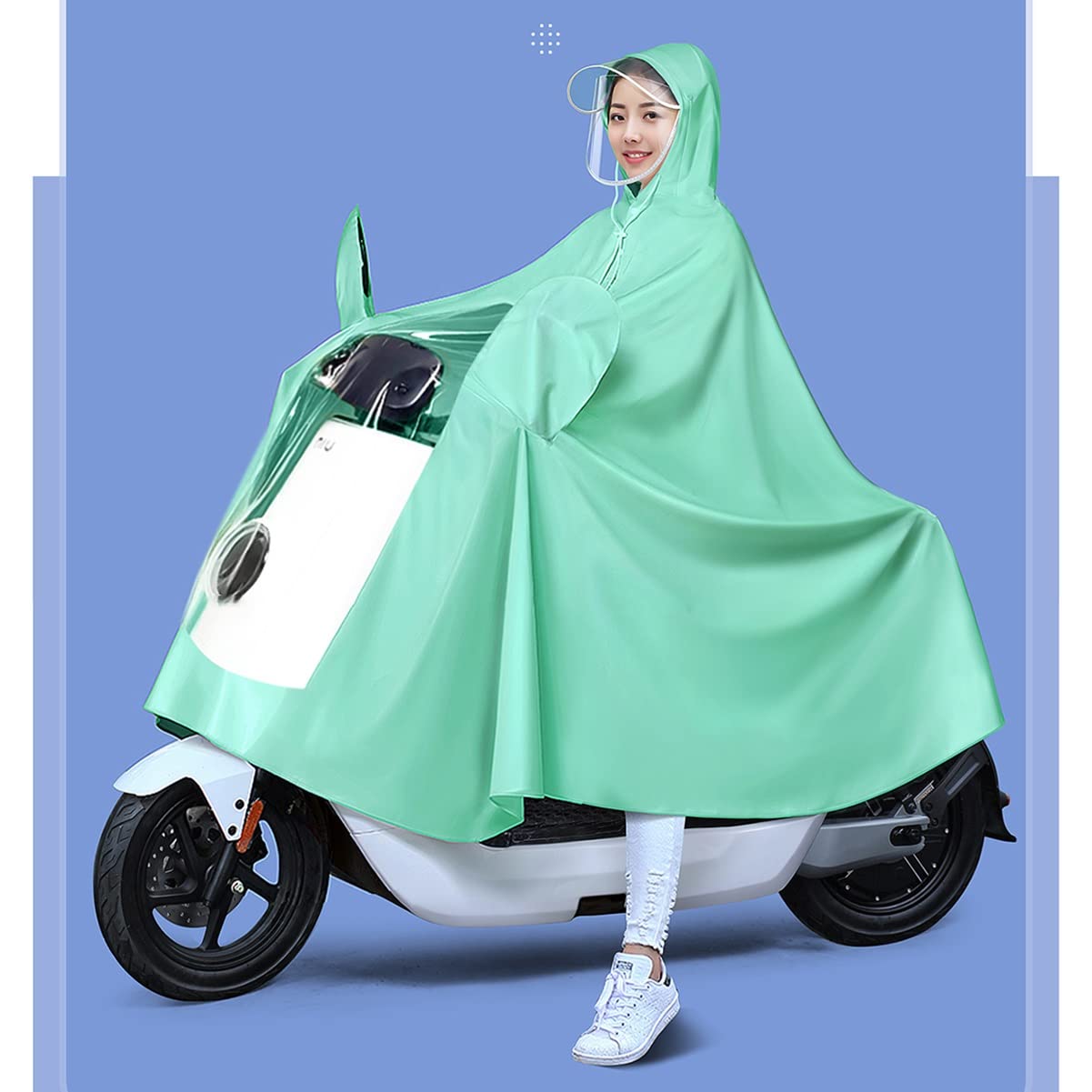 Peleryna przeciwdeszczowa rowerowa Poncho Pokrowiec Wiatroszczelny płaszcz przeciwdeszczowy unisex na rower Ebike Motocykl Skuter