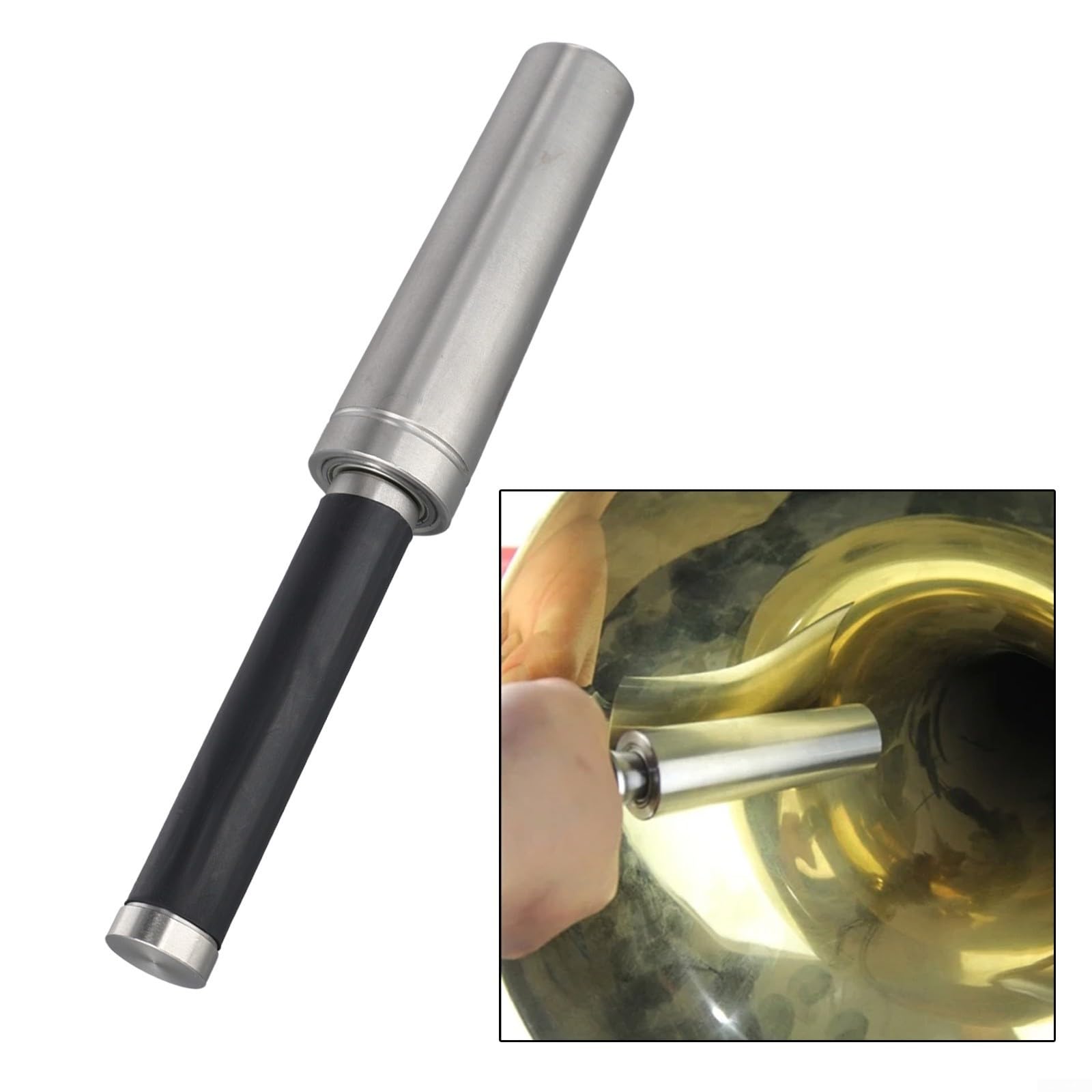Saxophon Truing Tool Handroller für effektive Dellenreparatur – Metallgerät für Trompete und Hornrestaurierung – 20,3 cm, Silber