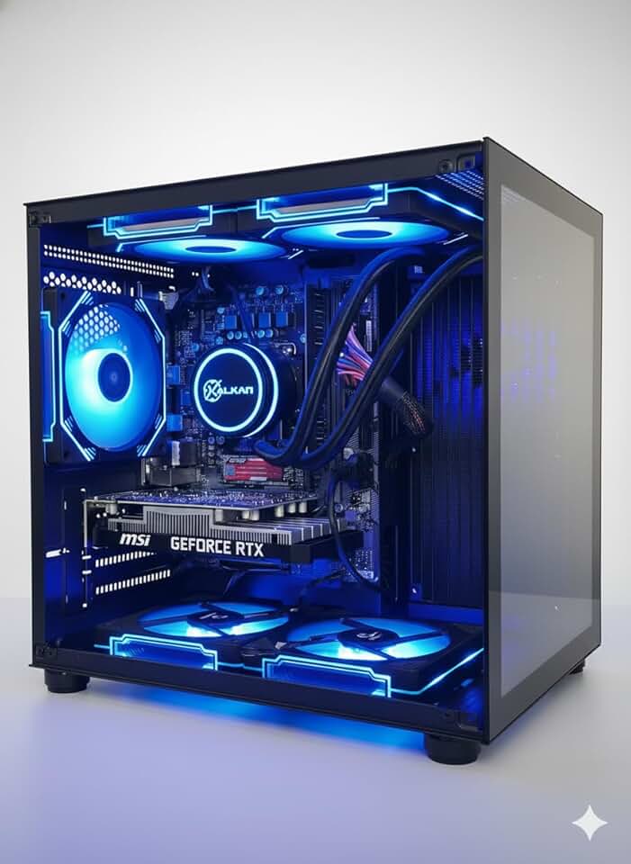 PC Gamer Intel Core i5 12400F, Placa Mãe H610M, 16GB DDR4 3200MHz, SSD 1TB M.2, GeForce RTX 3050 6GB, Water Cooler 240mm ARGB, Fonte 600W, Gabinete com Iluminação ARGB