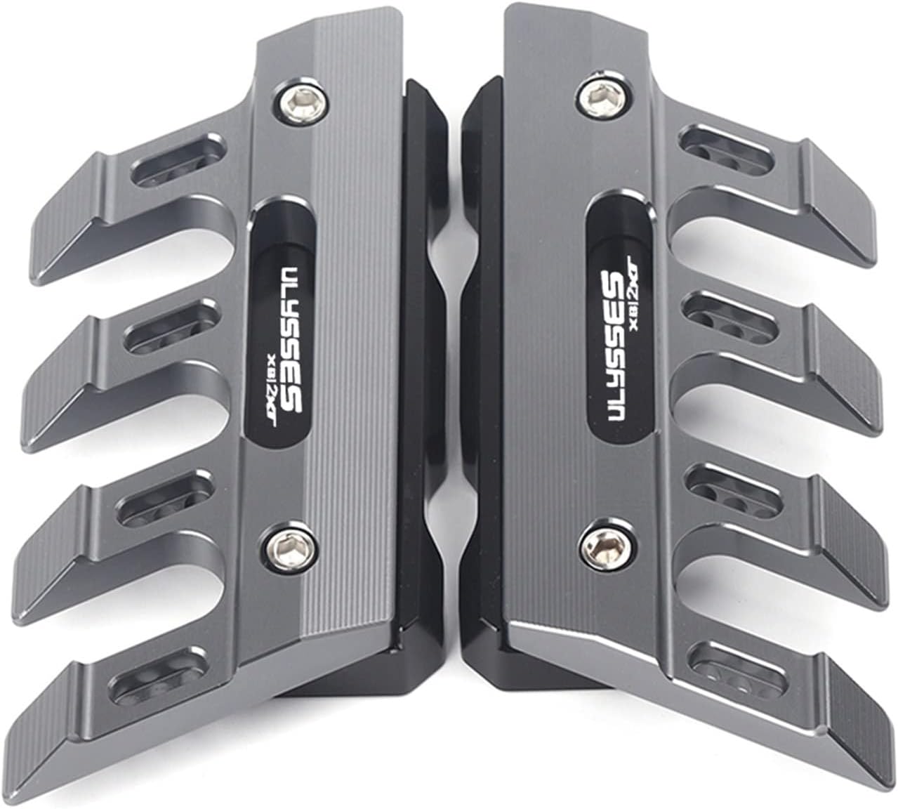 for Buell Ulysses XB12XT XB9 X1 Lightni Motorcycle Mudguard Front Fork Protector Guard Block Front Fender Slider Accessories Side Guard CNC Aluminum Multiple Colour (Color : Gray)