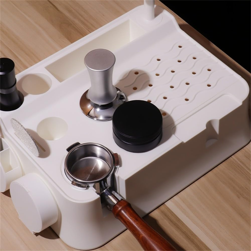 Espresso-Kaffeebox und Werkzeughalter – Organisieren Sie Kaffeezubehör für effizientes Brauen und einfachen Zugriff, perfekt für Baristas und Kaffeeliebhaber zu Hause