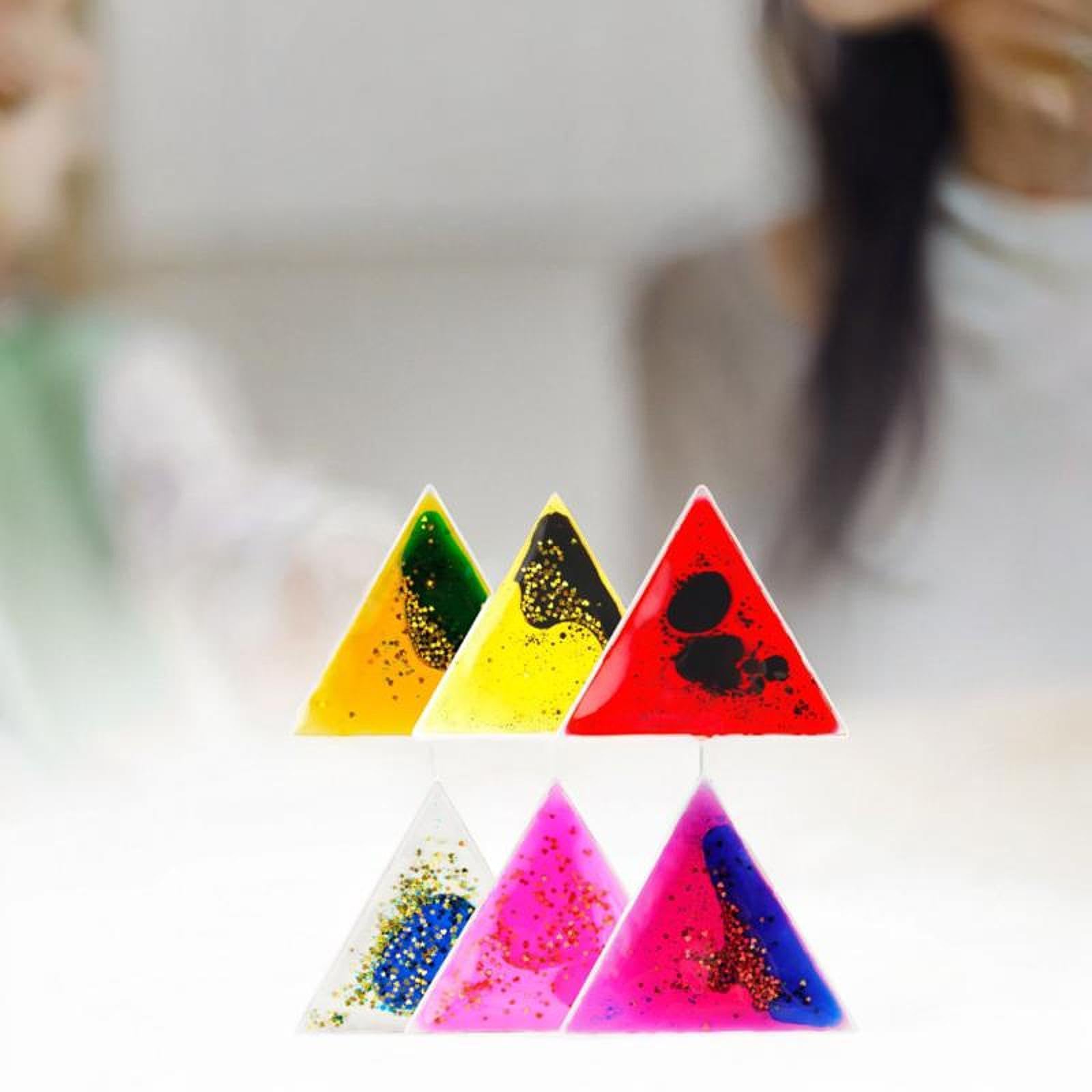 6 Piezas Juguetes Sensoriales Gel Líquido para Niños con Función de Desarrollo Sensorial Juguetes de Fidget Juguetes de Tapete de Agua Adecuado, tal como se describe, Triángulo