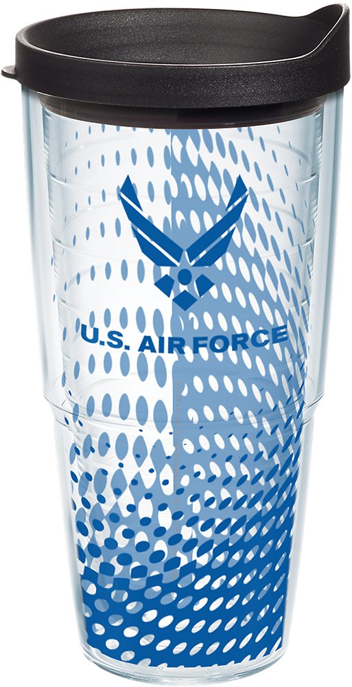 Tervis Air Force Pattern Made in USA Double Walled Insulated Tumbler Travel Cup Keeps Drinks Cold & Hot, 24oz, Classic