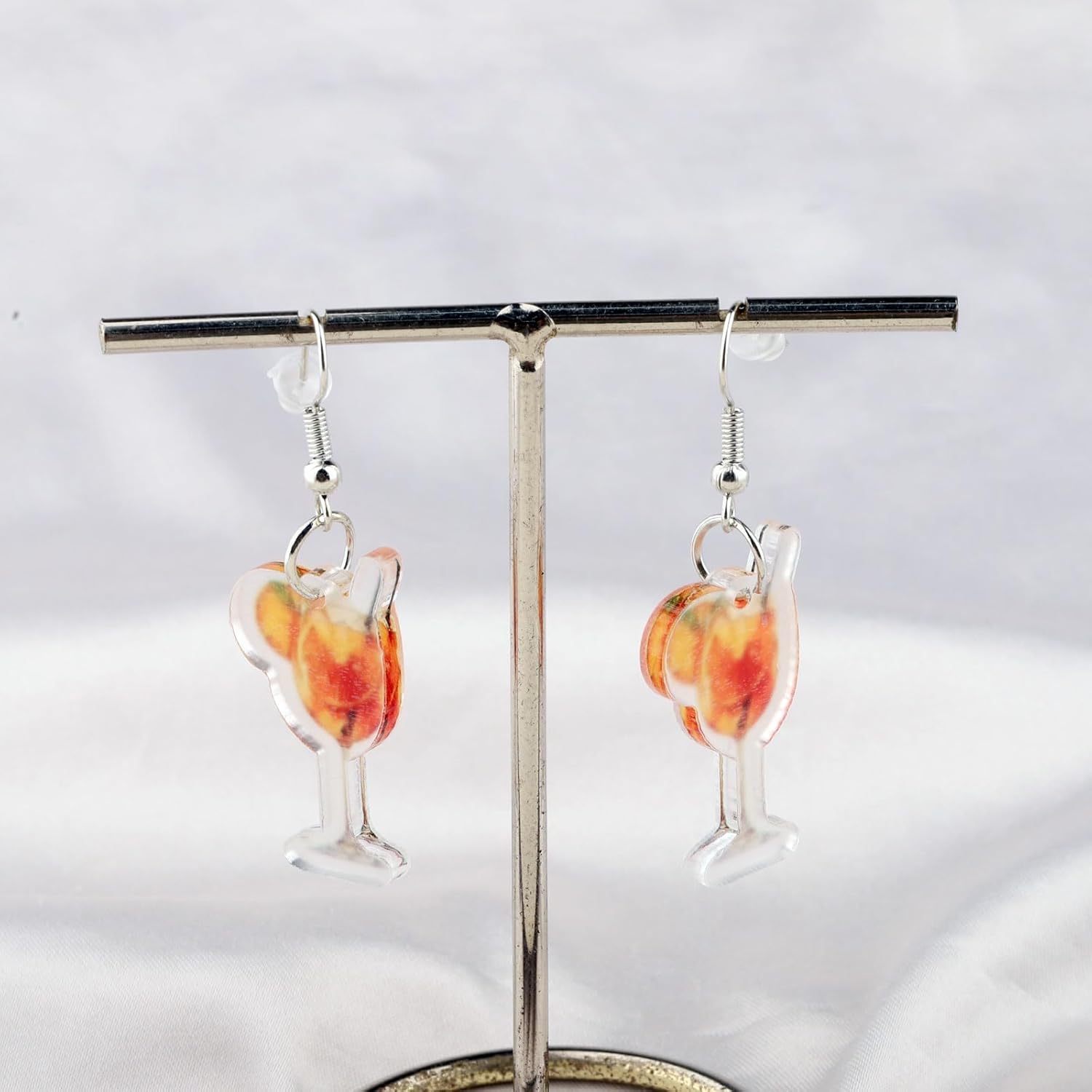 Orange Cocktail Earring Italian Orange Cocktail Gift Alcohol Summer Drink Earring Jewelry - Image 2