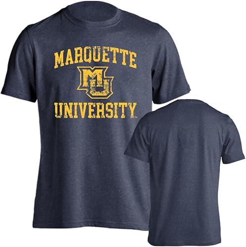 Miniatura 37 de Sport Your Gear NCAA Camiseta de manga corta retro con licencia oficial de aspecto desgastado para el día del juego, camiseta de espíritu deportivo