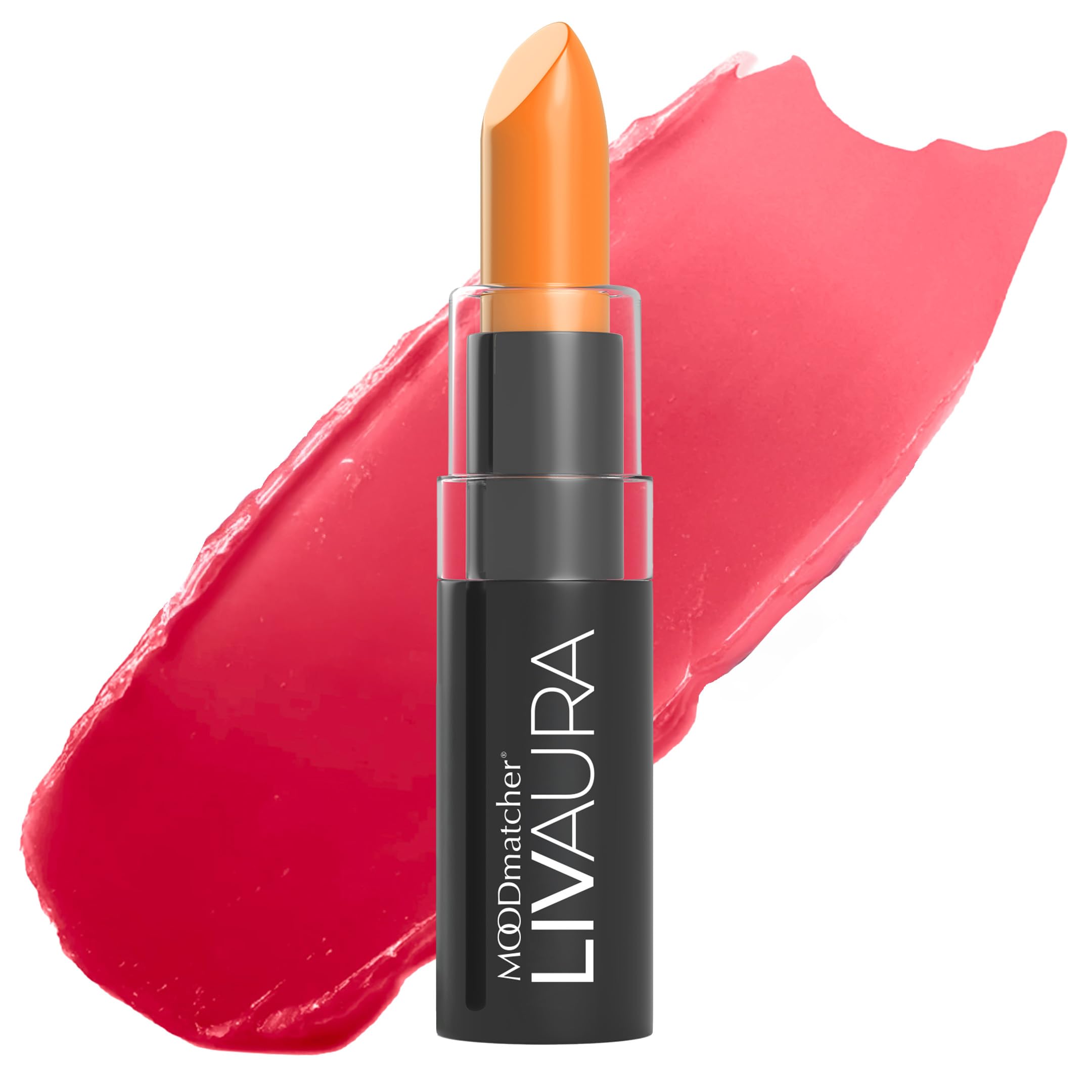 - MOODmatcher LIVAURA Long Lasting Lipstick for Women – Color Changing Moisturizing Cream Lipsticks, Smudge Proof Lip Stick, Easy to Apply Lip Makeup, Made in USA (Orange)