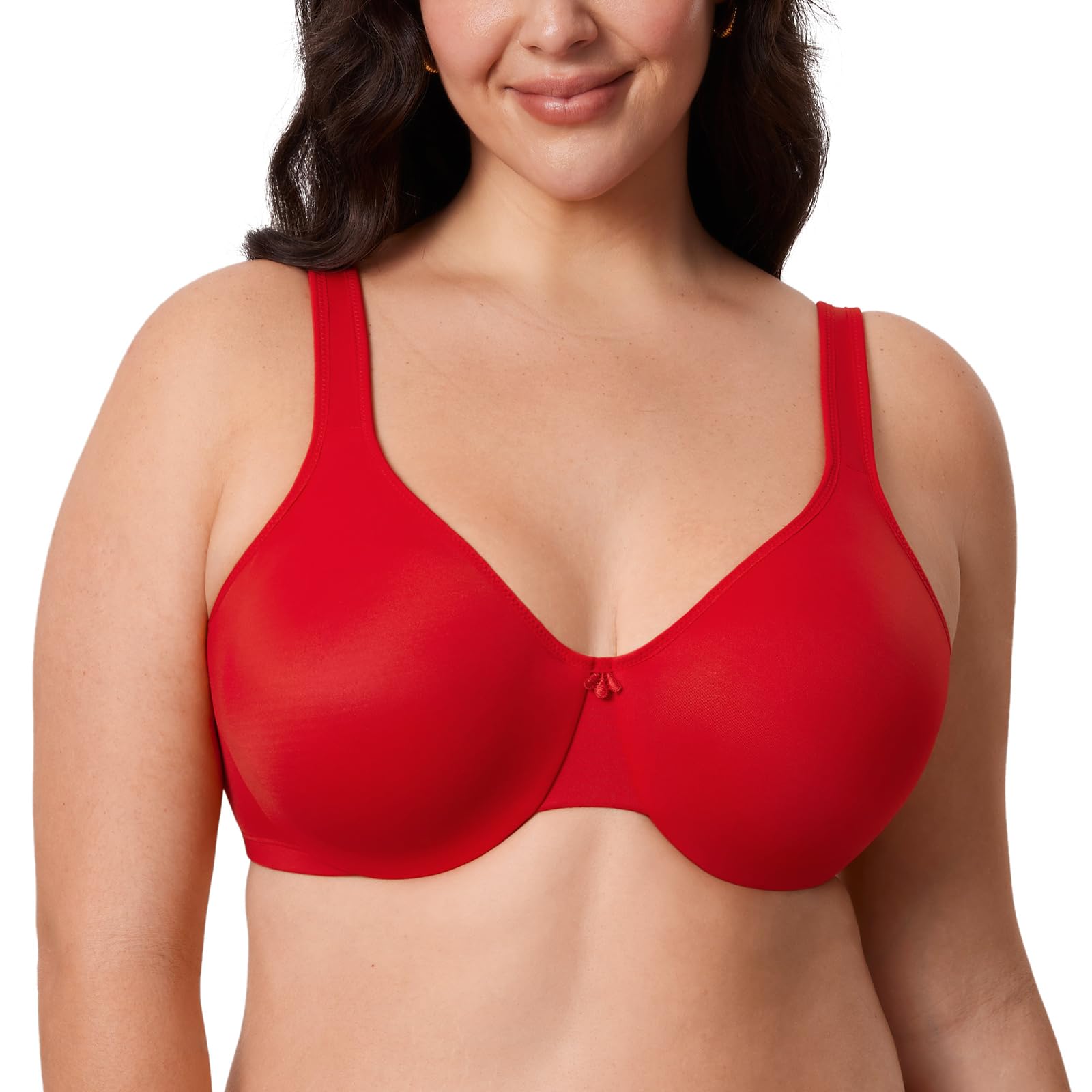DELIMIRA Women's Minimizer Bra Plus Size Underwire Smooth Full Coverage Seamless Bras