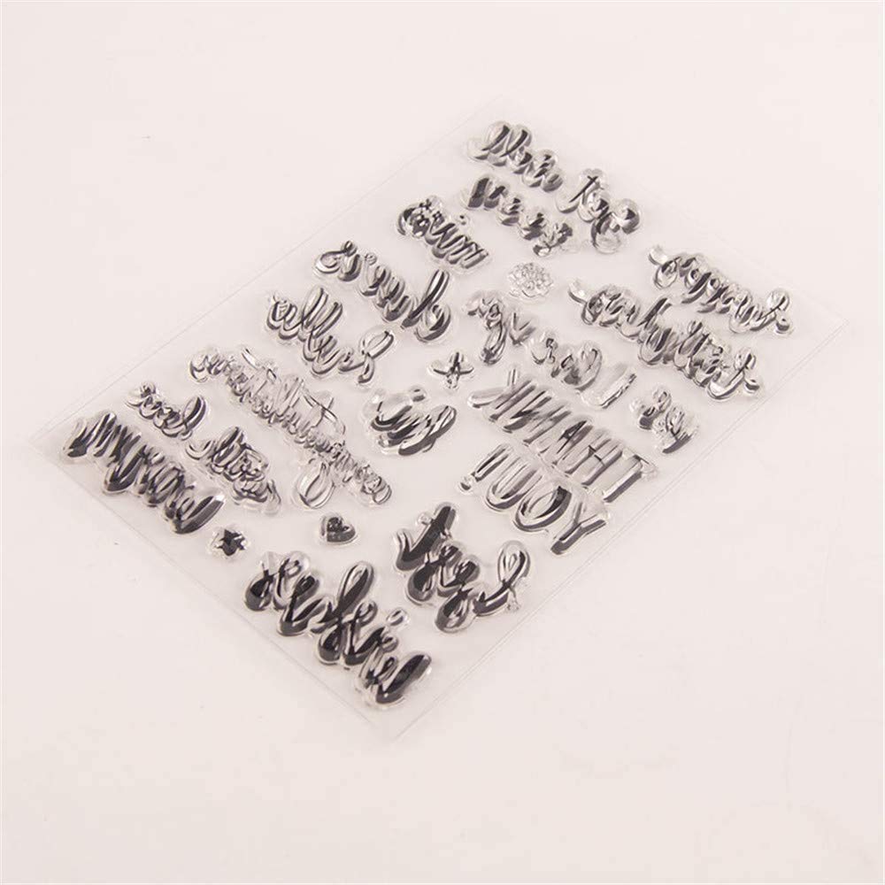 Timballo Trasparente In Silicone Per Scrapbooking – Set Con Mese, Settimana E Data Per Decorazione Biglietti Fai Da Te, 10x14 Cm