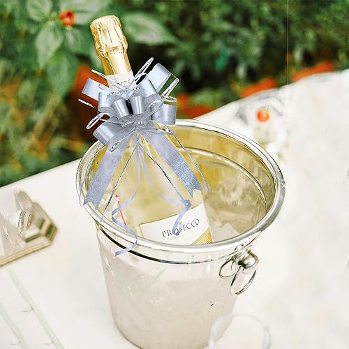 Miniatura 74 de WEWILUCK Lazos de regalo para regalos, lazos rosas para envolver regalos, lazos de regalo con cinta para bodas, despedidas de soltera y decoración