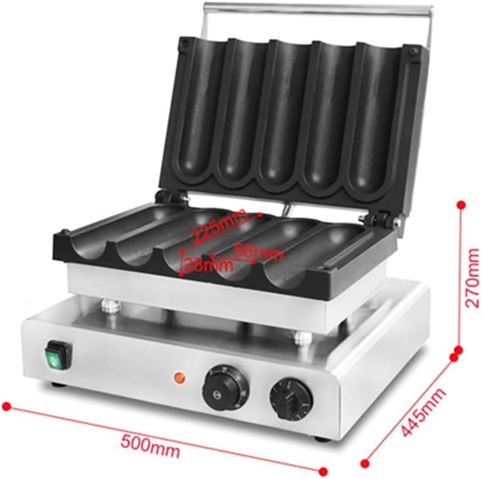 Macchina elettrica commerciale per rotolo di uova con timer e controllo della temperatura, ideale per ristoranti, snack e preparazione della colazione