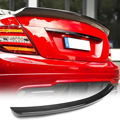 MCARCAR KIT Alerón de tronco de fibra de carbono para Mercedes Benz Clase W204 Coupé 2 puertas 2008-2014 C204 C180 C200 C250 C300 C63 AMG Tapa