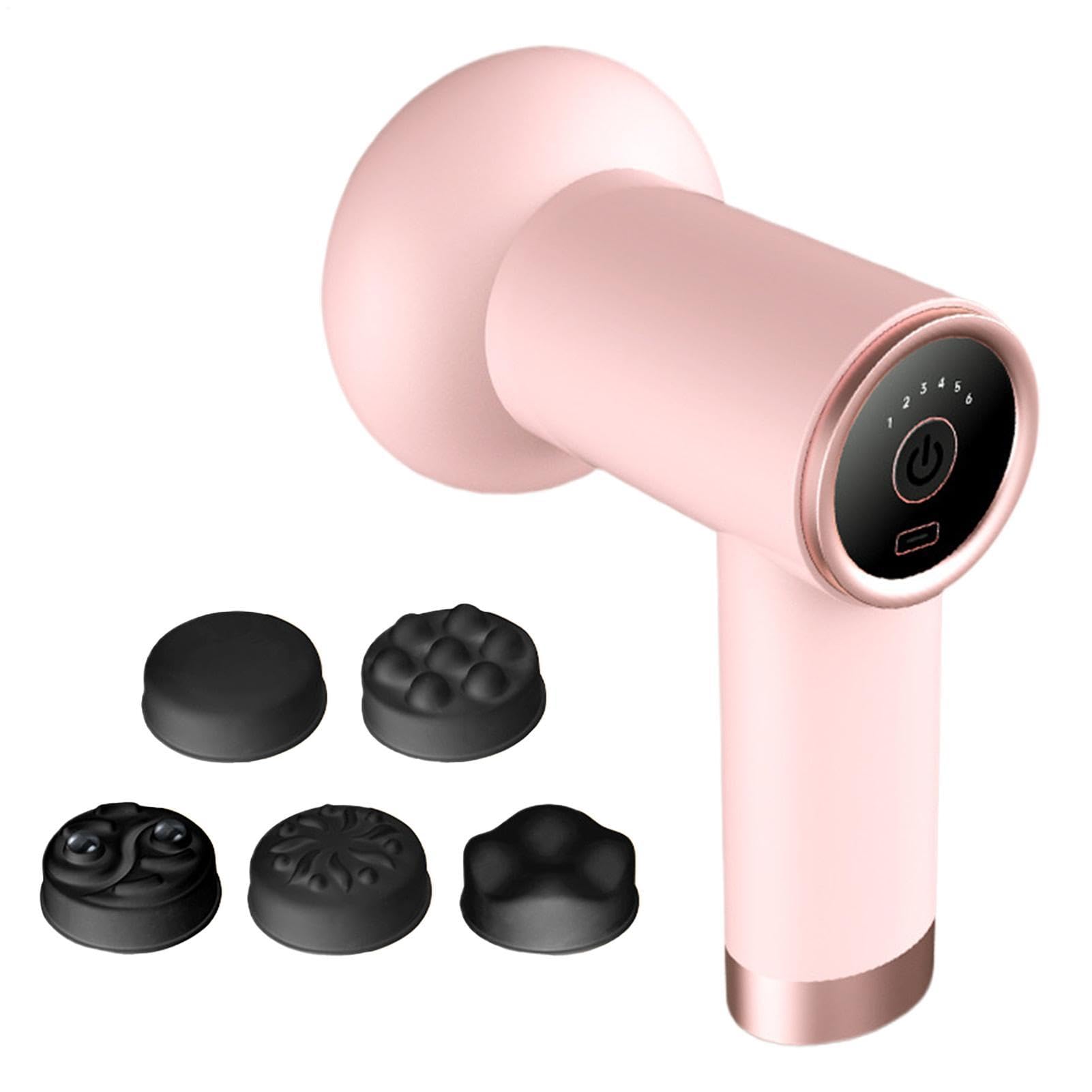 Masajeador de vientre para eliminar celulitis grasa | Rodillo de grasa eléctrico de mano con 5 cabezales para masaje abdominal, cuello, espalda y vientre