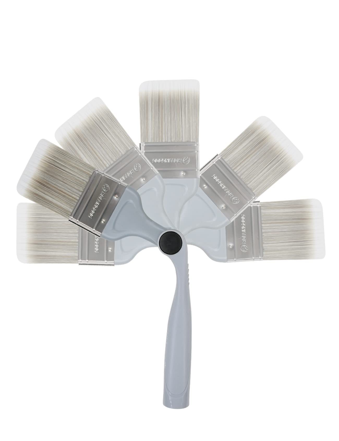ROLLINGDOG 2.5" Paint Brush With Adjustable Long Handle For Stairwell Wall, Ceiling, Cutting In Painting