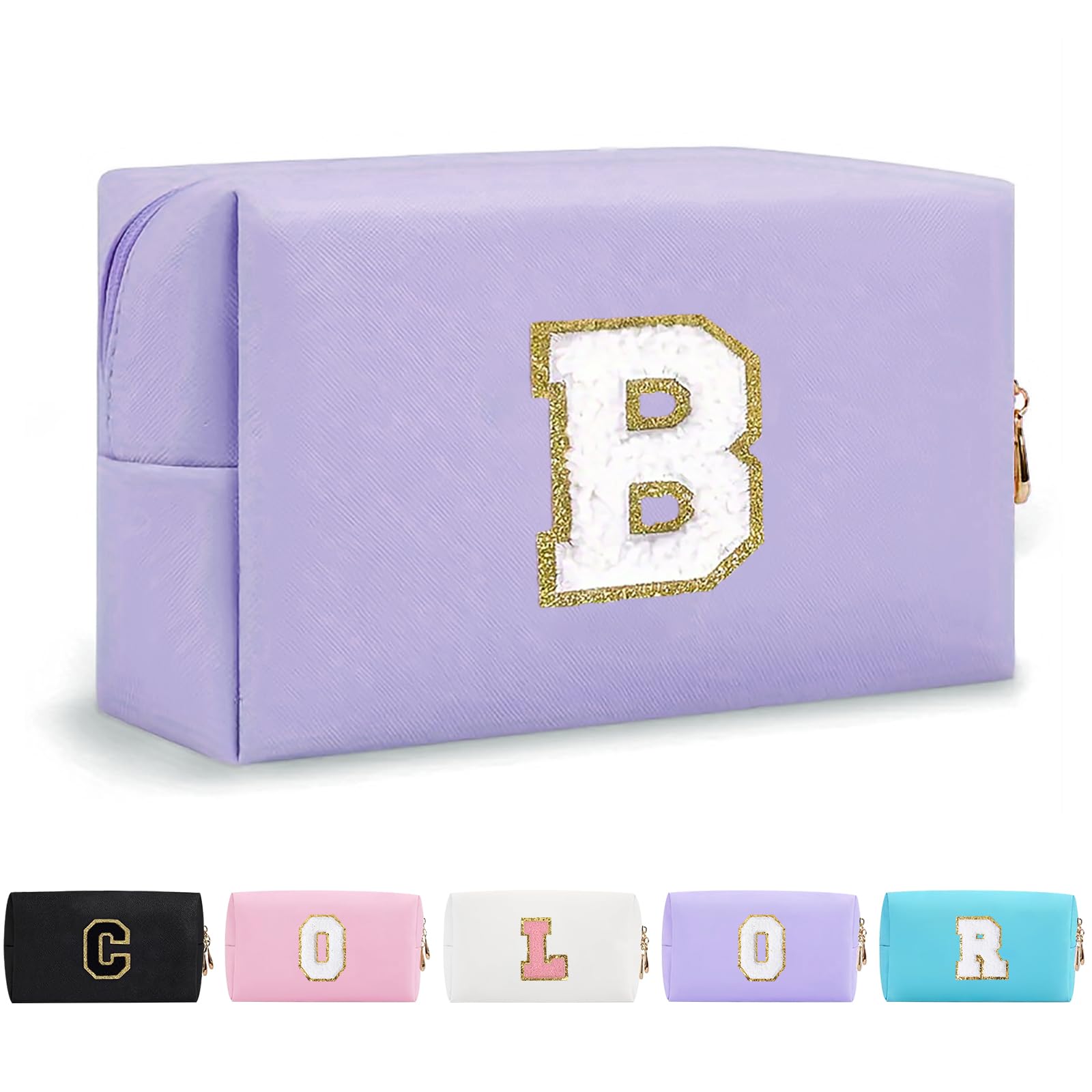 Bolsa de Maquillaje, Bolsa de Cosméticos Impermeable de Viaje, PU Cuero, Neceser de Baño, Bolsa De Aseo Y Almacenamiento para Mujer,Cosas Preppy para niñas Adolescentes (Letra A-Z) — view 29