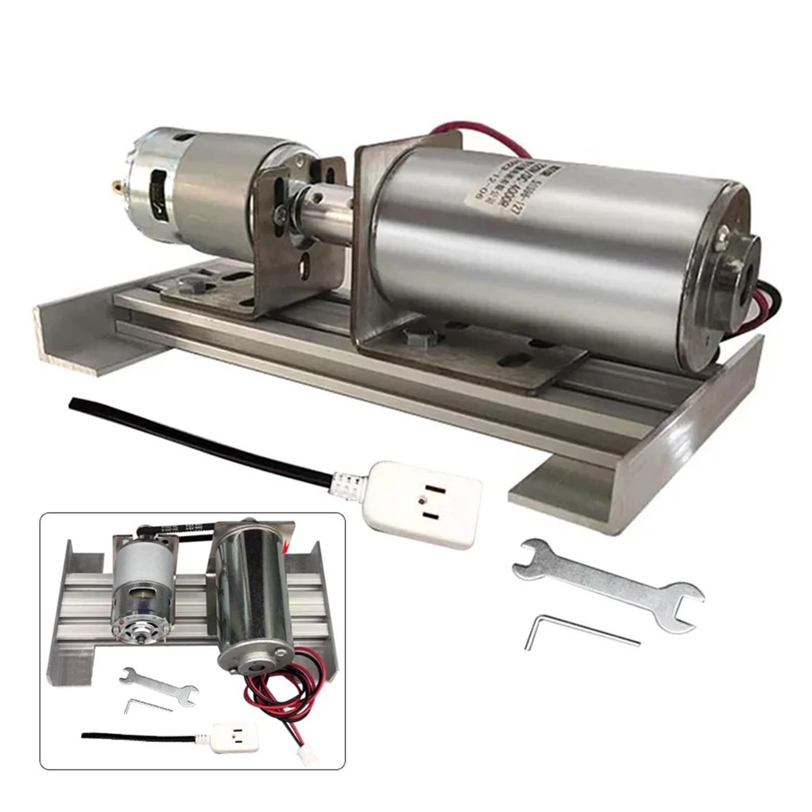 Xuro Generador sin escobillas de imán permanente de 220 V CC for bricolaje, generador de alto voltaje, motor miniatura recargable 775 silencioso con doble rodamiento y doble rodamiento.(A)
