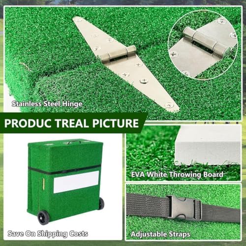 Foldable Portable Pitching Mound w/Rubber & Wheels for Baseball and Softball Training,Indoor Outdoor Practice