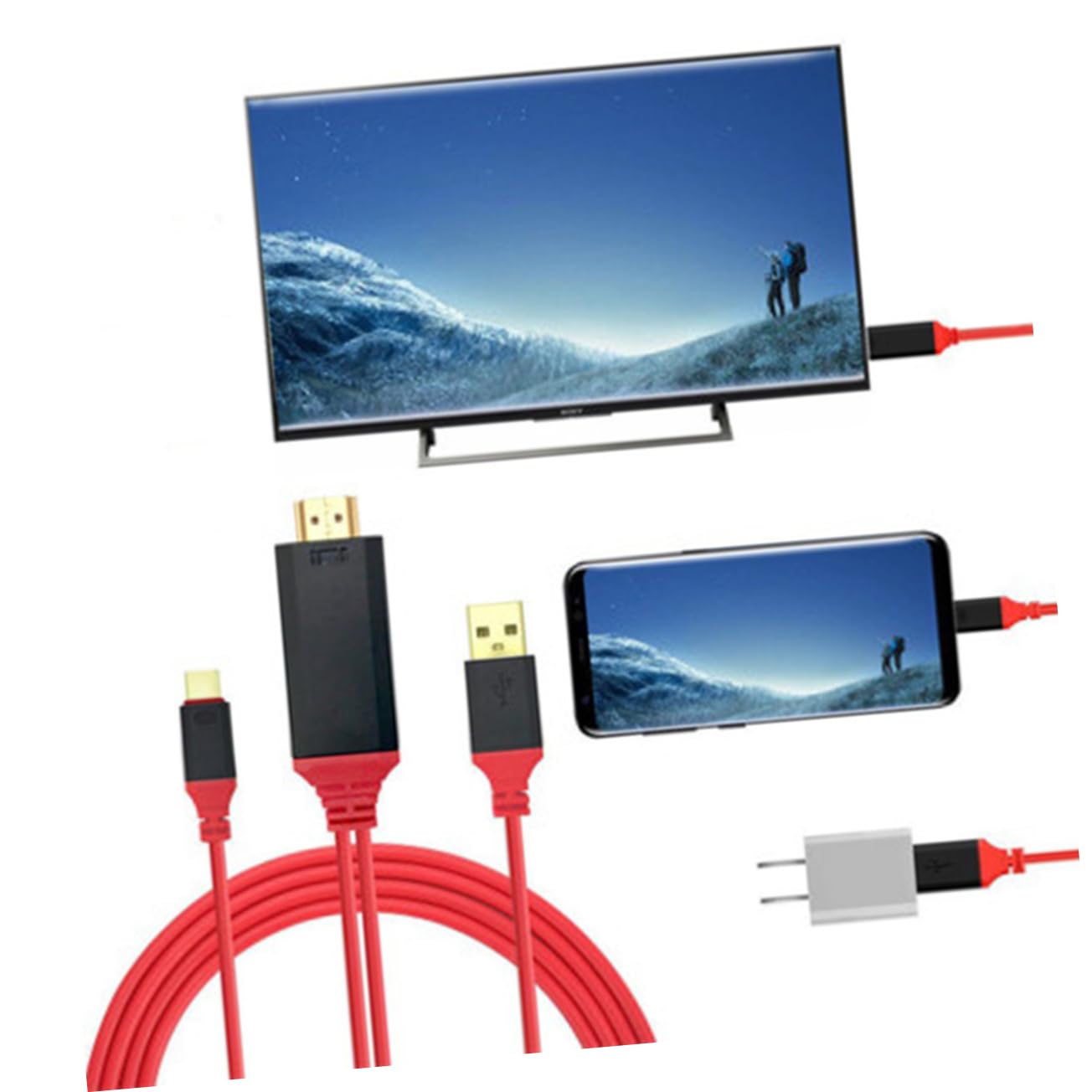 Uonlytech 3piezas Adaptador Cable Usb Tipo c Soporta Resolución Ultra Compatible Note De Usar y