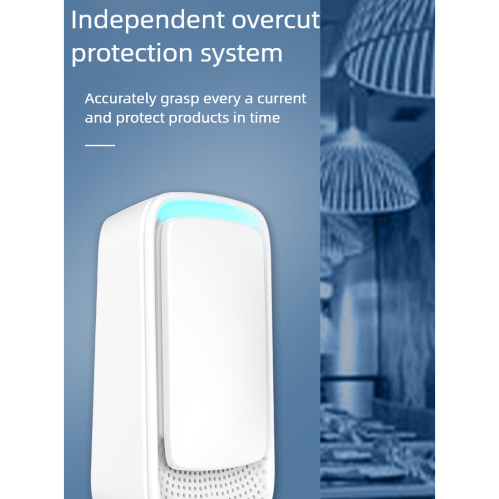 Purificatore d'aria agli ioni negativi per camera da letto, filtro dell'aria per casa, rimuove efficacemente fumo e odori di cottura, design plug and play