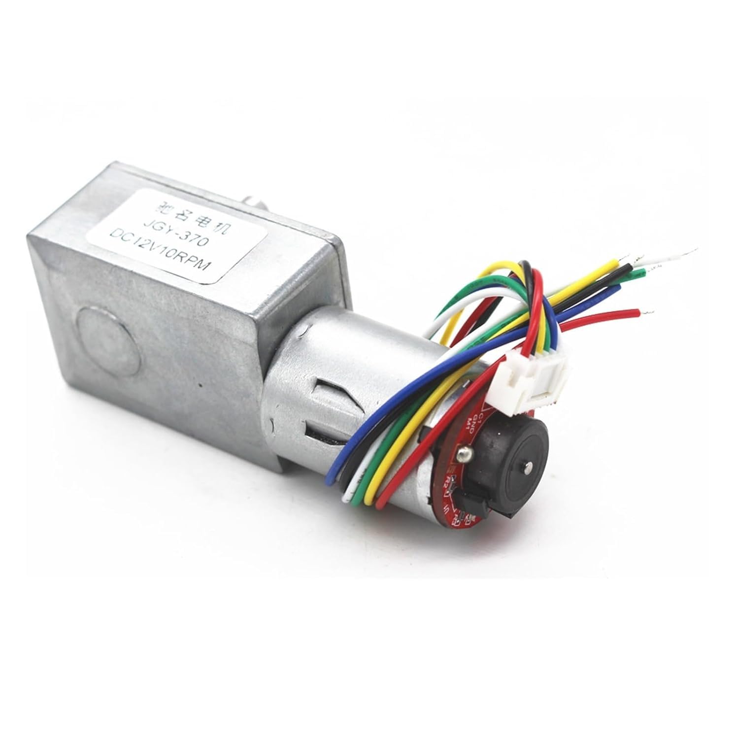 Mały silnik, silnik elektryczny, silnik napędowy, mini silnik, silnik RC, mały silnik, JGY371 24 V 2 obr./min do 150 obr./min Niska prędkość i wysoki moment obrotowy W pełni metalowy enkoder skrzyni b