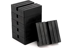 Yesland Quick Jacks Frame Rail Pinch Weld Adapter, 6-Pack Square Rubber Floor Jack Pad