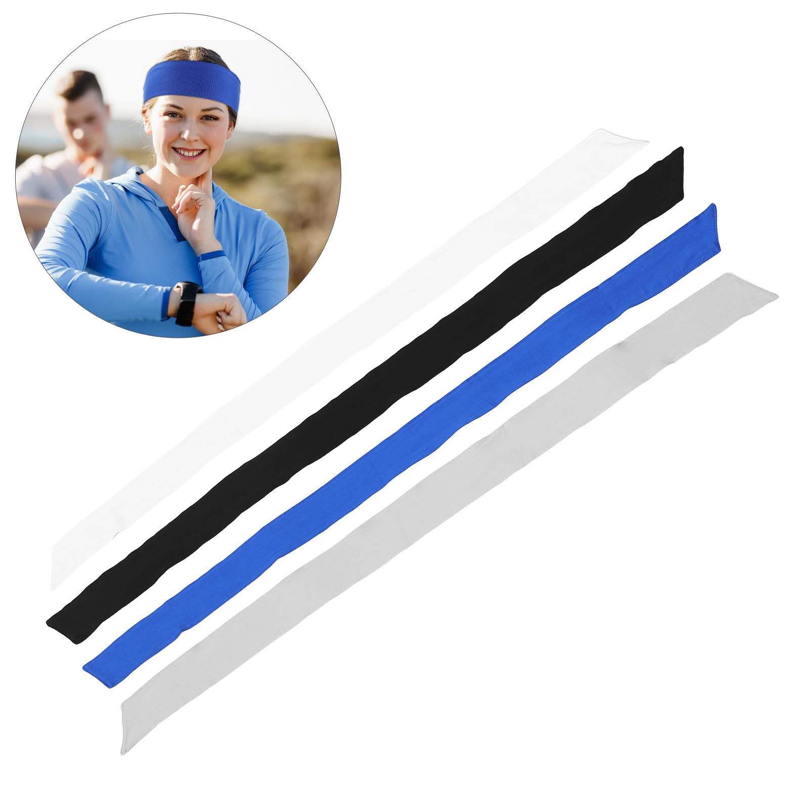 SEWACC 20 Pièces Bandeau de Sport Ninja Karaté pour Hommes et Femmes, Tissu Léger et Lavable, Élastique Antidérapant pour Entraînement en Salle de Gym
