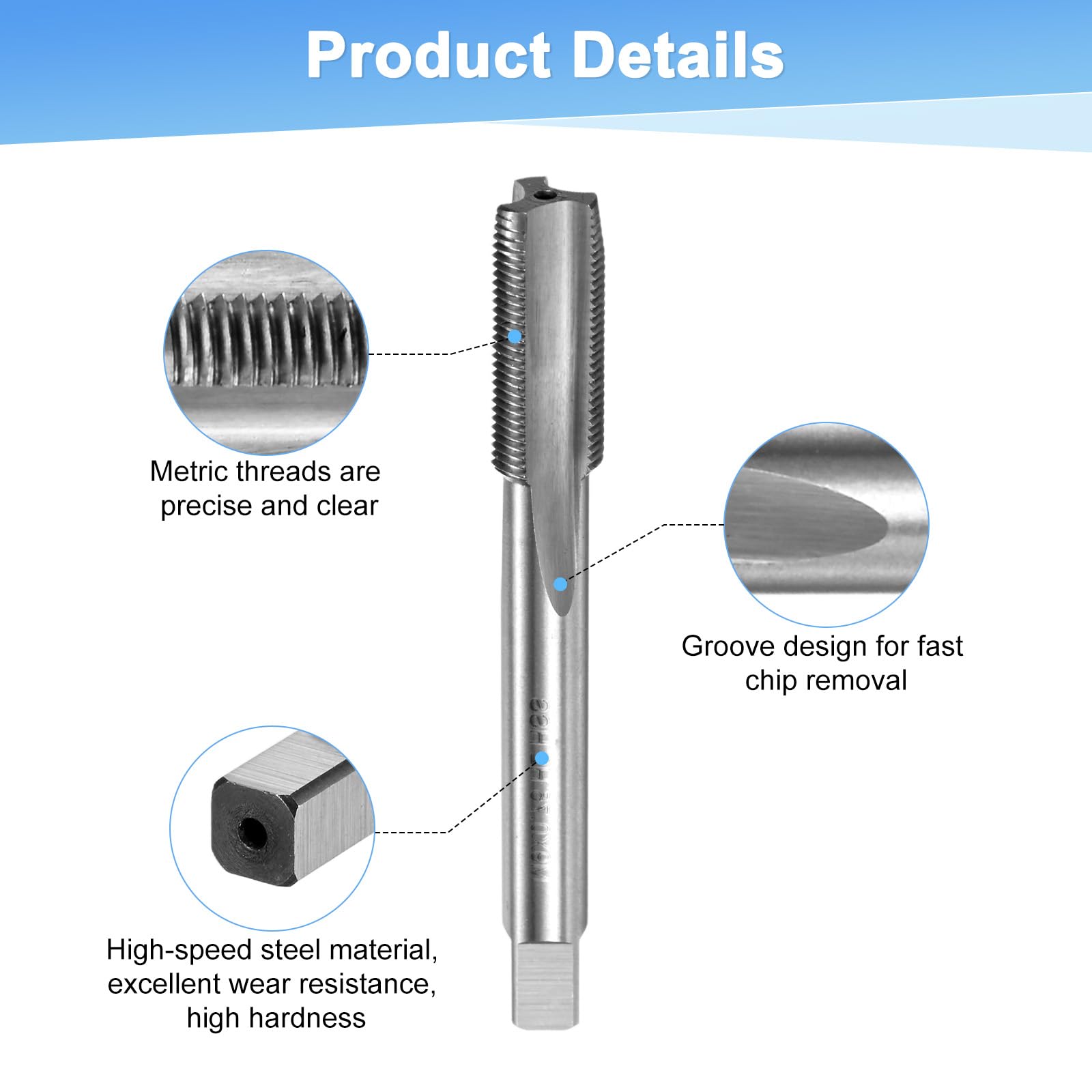 M METERXITY M9x0.75mm Metric Thread Tap - Image 2