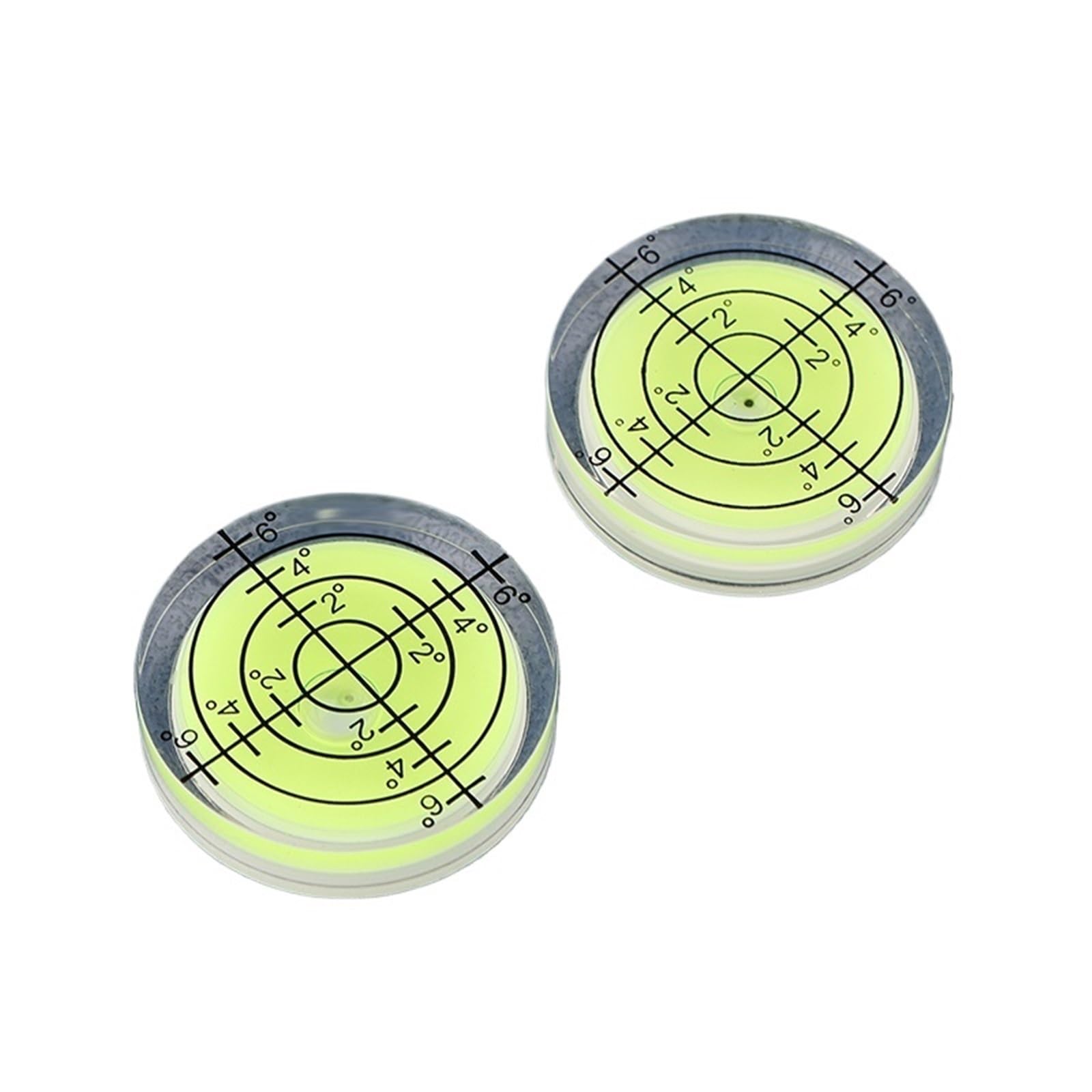 Niveau à bulle en acrylique 32mm, 2 pièces, marquage de degré de Surface, mesureur rond for la Construction, pièces d'outils manuels