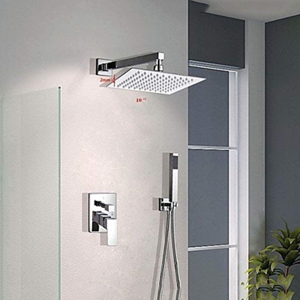 Pomme de douche fixe et système de douche dissimulé en cuivre pour eau chaude et froide