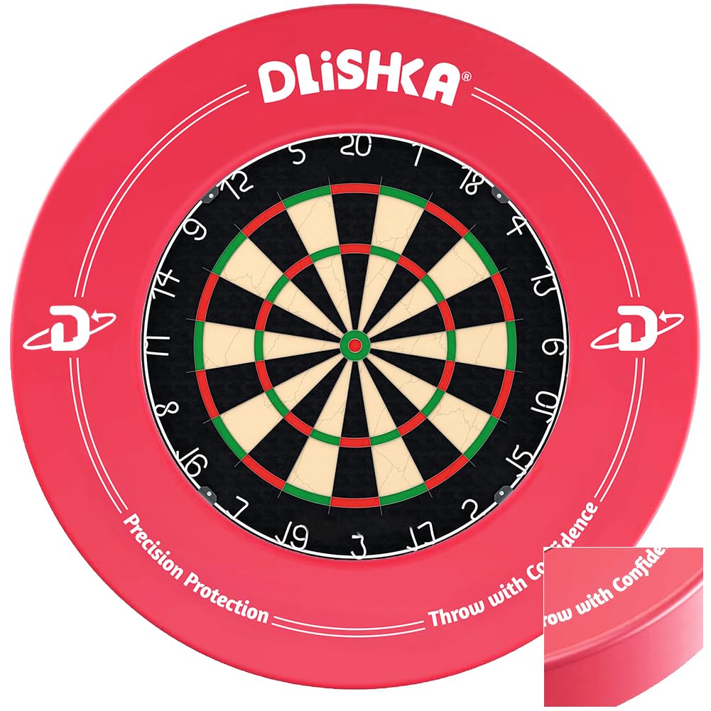 T:4CM Dart Catchring Surround,Dart Zubehör,Dartscheibe Schutzring mit Eva Oberfläche,Surround für optimalen Wandschutz,Einfache Montage und Demontage,Perfekt für Zuhause und Bars.(Red)