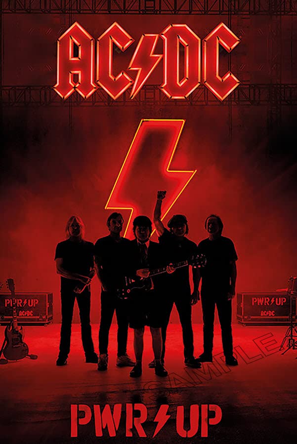 AC/DC Poster Vintage Rock Band Power Up Heavy Metal Photo Wall Art Picture A4