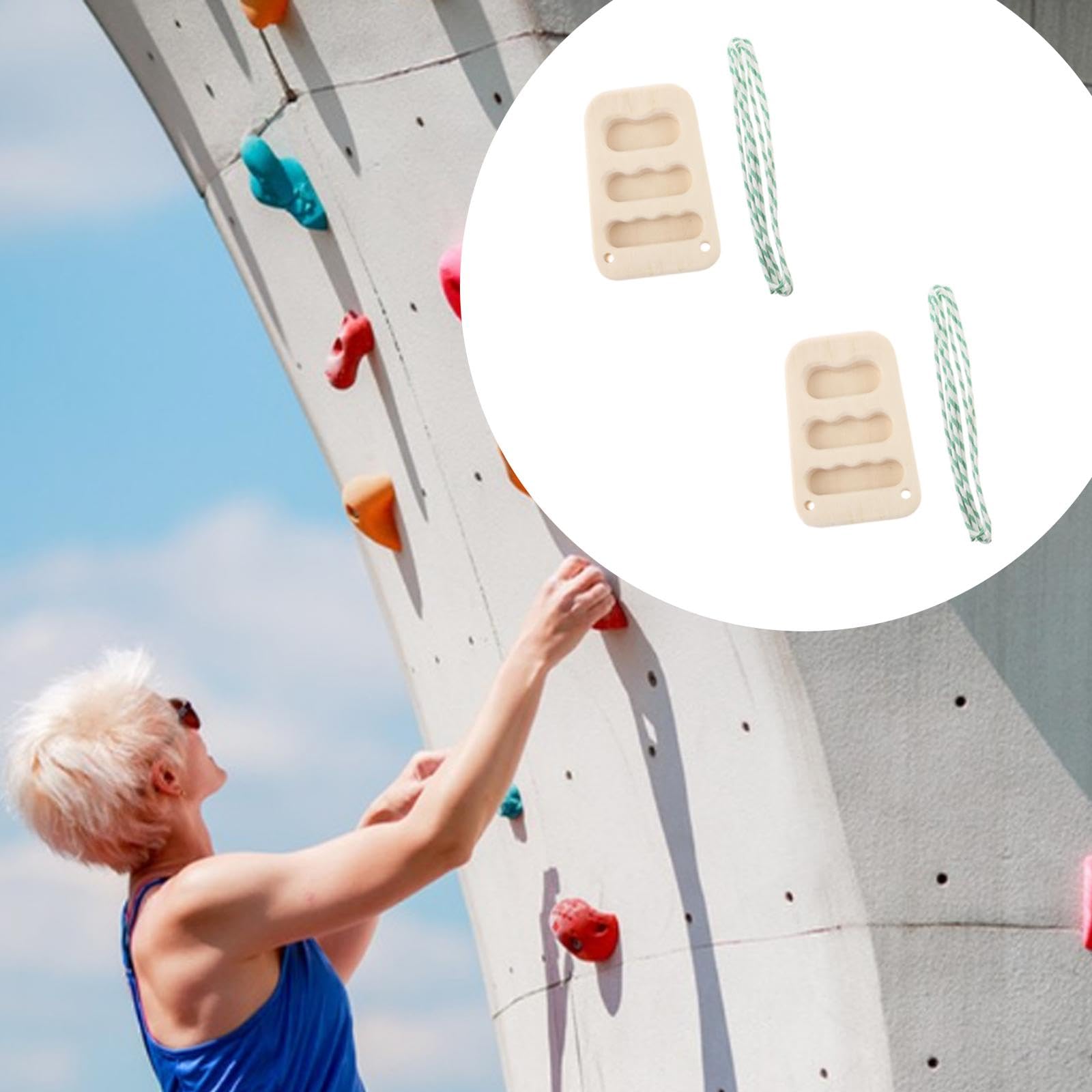 kowaku 2X Hung Board for Climbing Wooden Rock Climbing Holds Portable Climbing Training Board Pull up Fingerboard for Doorway Indoor