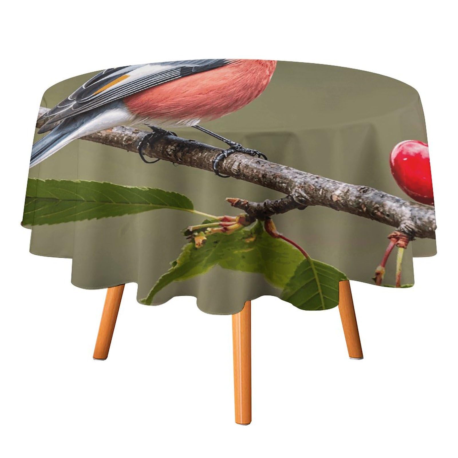 Nappe ronde facile à nettoyer 152 cm pour table de ferme et anniversaire