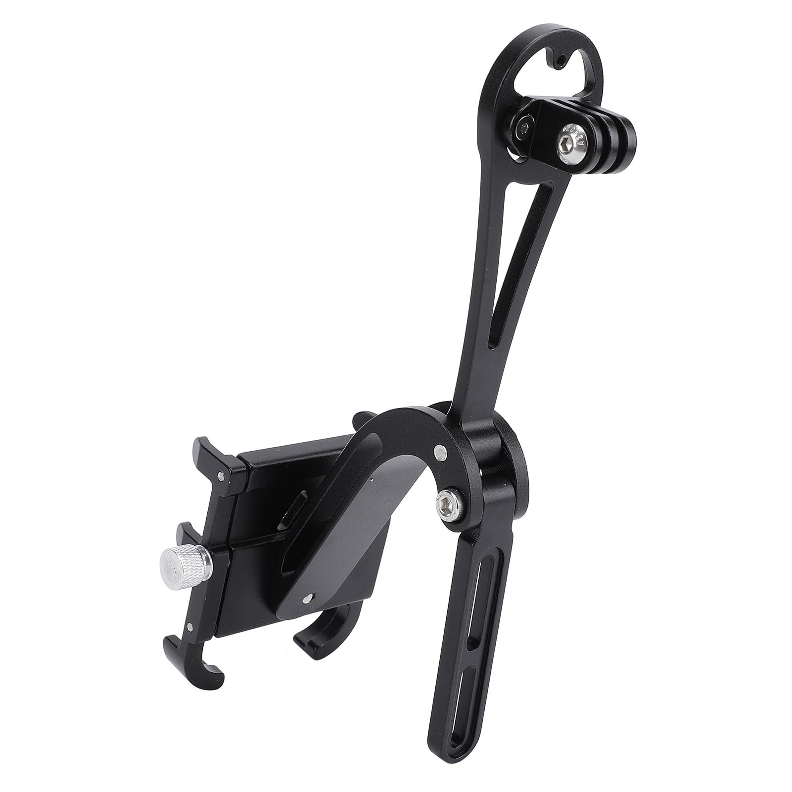 POENVFPO Aluminum Alloy 3 in 1 Cycling Handlebar Mount for Phone, Camera, and Computer Stem & Handlebar Phone Holder with Light