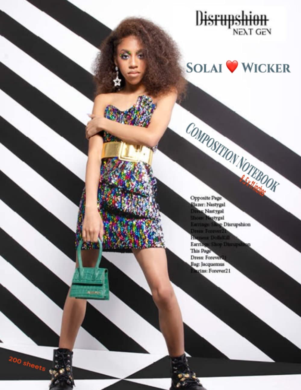 The Wicker Twinz Solai NEXT GEN Composition Notebook: LIMITED EDTION Solai Wicker Disruption NEXT GEN Cover 8.5 x 11 Notebook