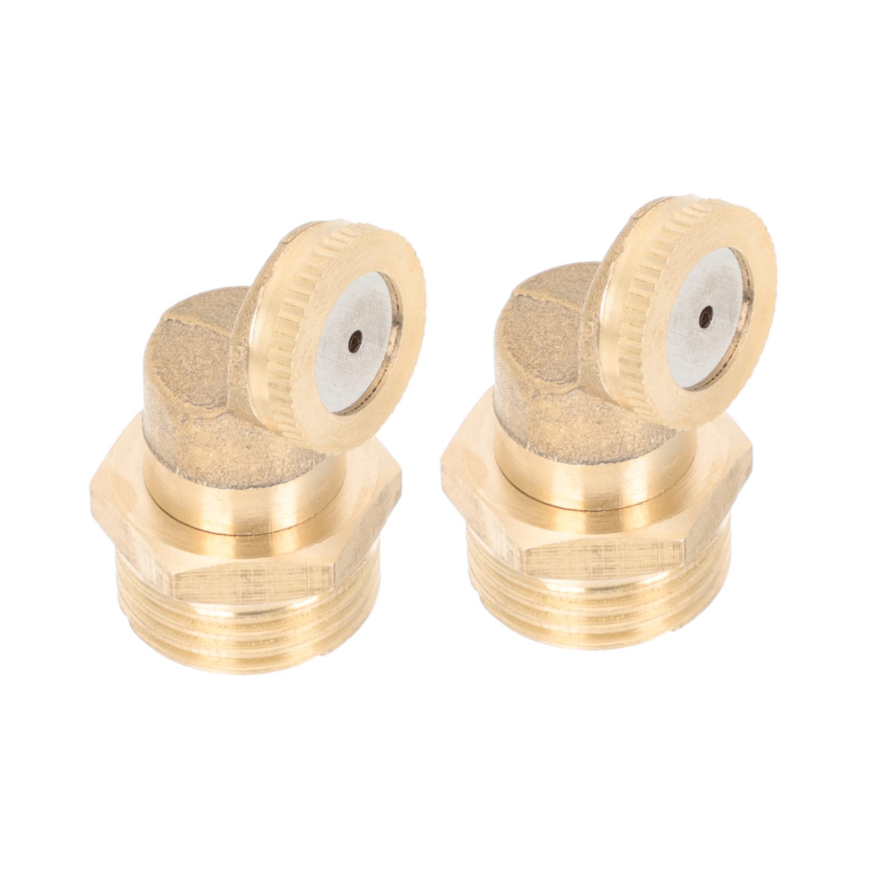 NULYLU 2pcs Misting Nozzles Brass Atomizing Sprinkler for Garden Hose Sturdy and Lasting