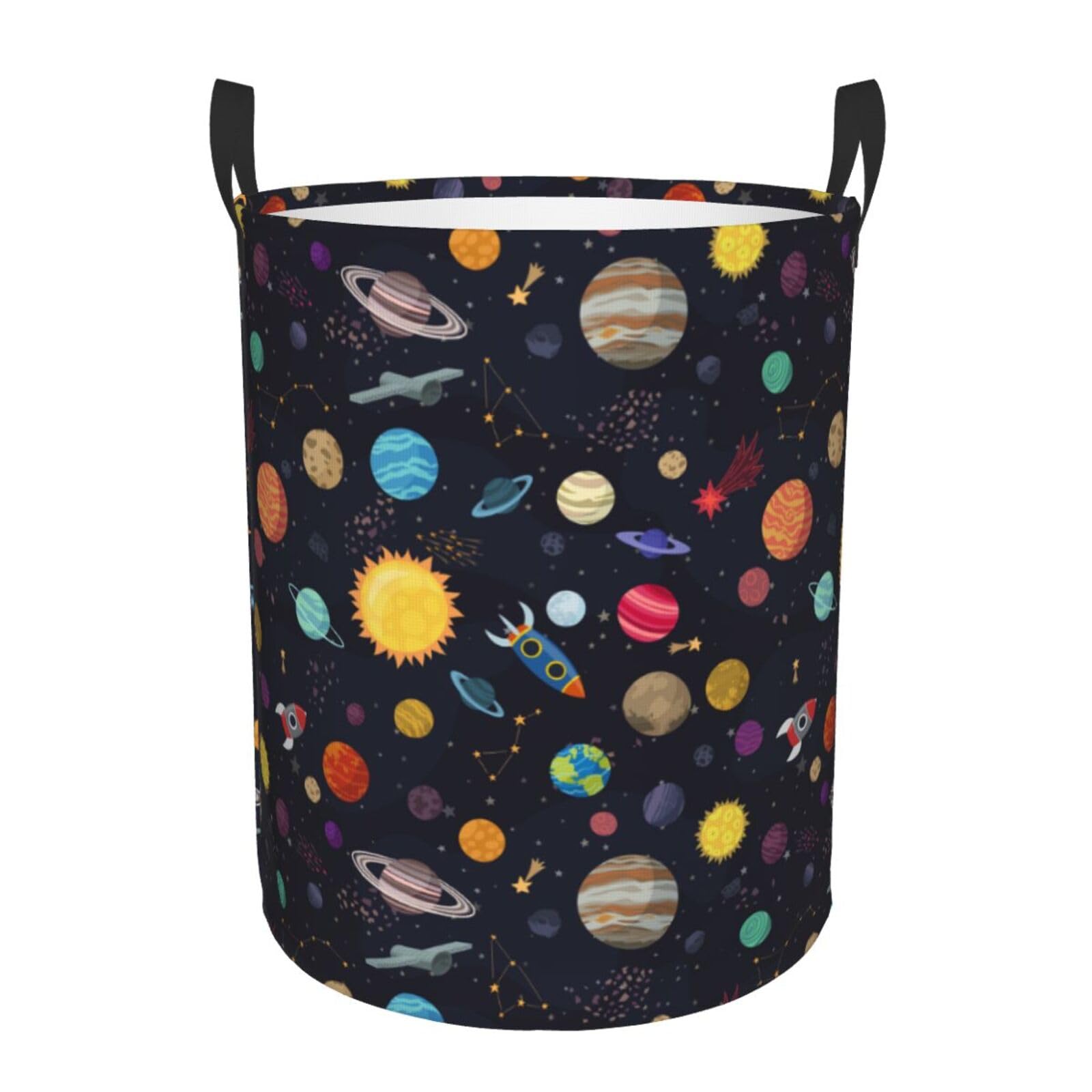 Laundry Basket Planets Laundry Hamper Waterproof Idea Hampers Large Collapsible Baskets with Handle Suitable for Bedroom Bathroom Utility Room Kitchen