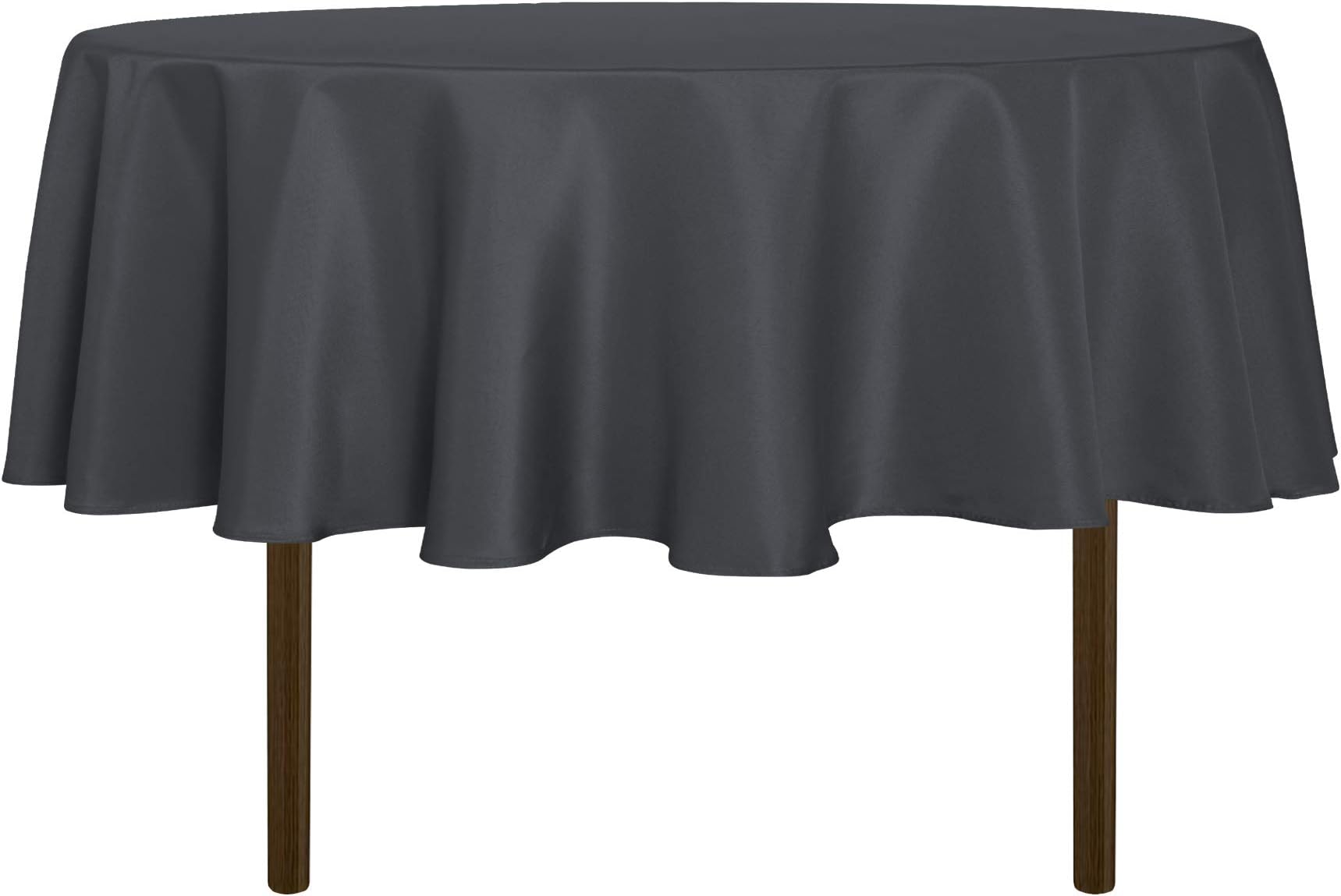 sancua Round Tablecloth - 60 Inch - Water Resistant Spill Proof Washable Polyester Table Cloth Decorative Fabric Table Cover for Dining Table, Buffet Parties and Camping, Grey