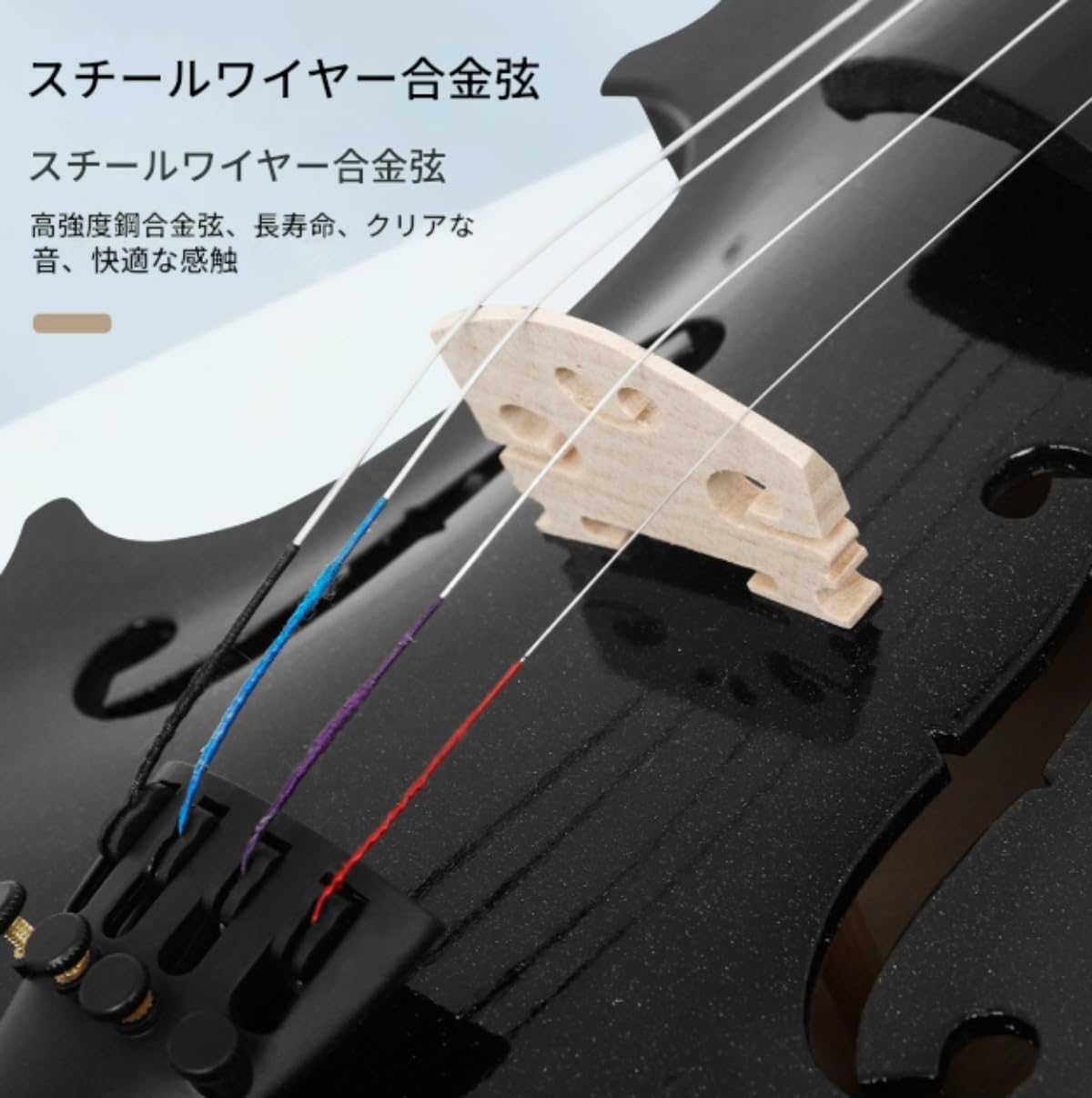 Amazon | Ghbunuz バイオリン 4/4 ソリッドウッド 無垢材 バイオリン