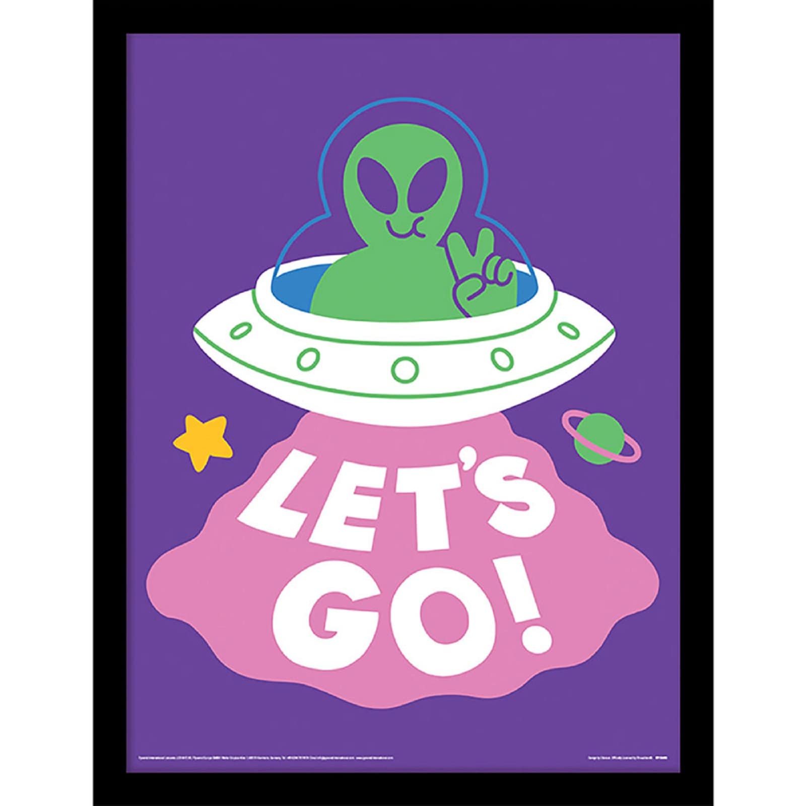 Pyramid International Obinsun Print Framed Collector Edition (Let's Go UFO), 30cm x 40cm – Official Merchandise
