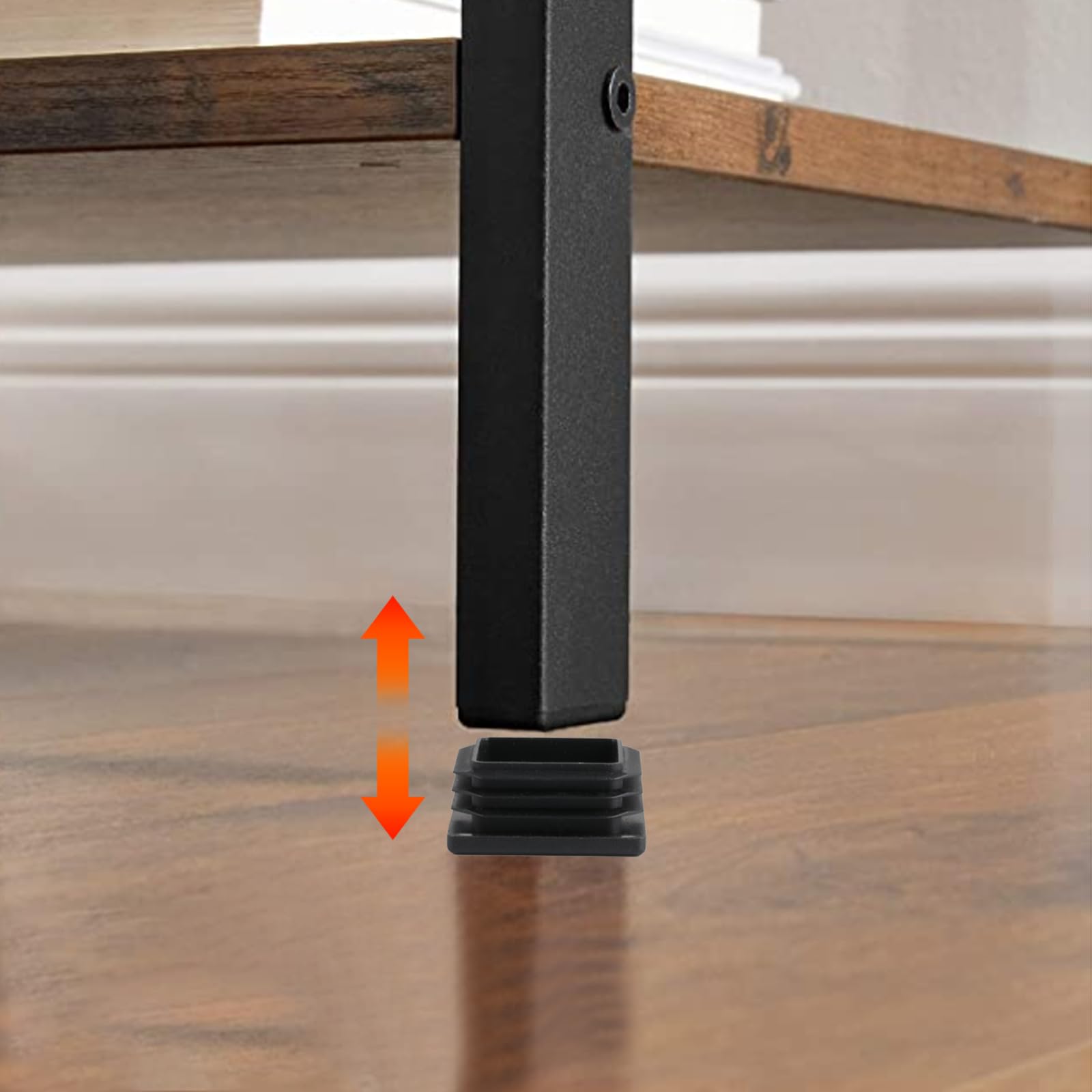 Zaky Lot De 30 Capuchons D'extrémité En Plastique Noir 40 Mm X 20 Mm Pour Tubes Carrés Pour Tables, Bureaux, Chaises De Lit, Meubles De Lit, Bouchons De Pieds En Acier (noir