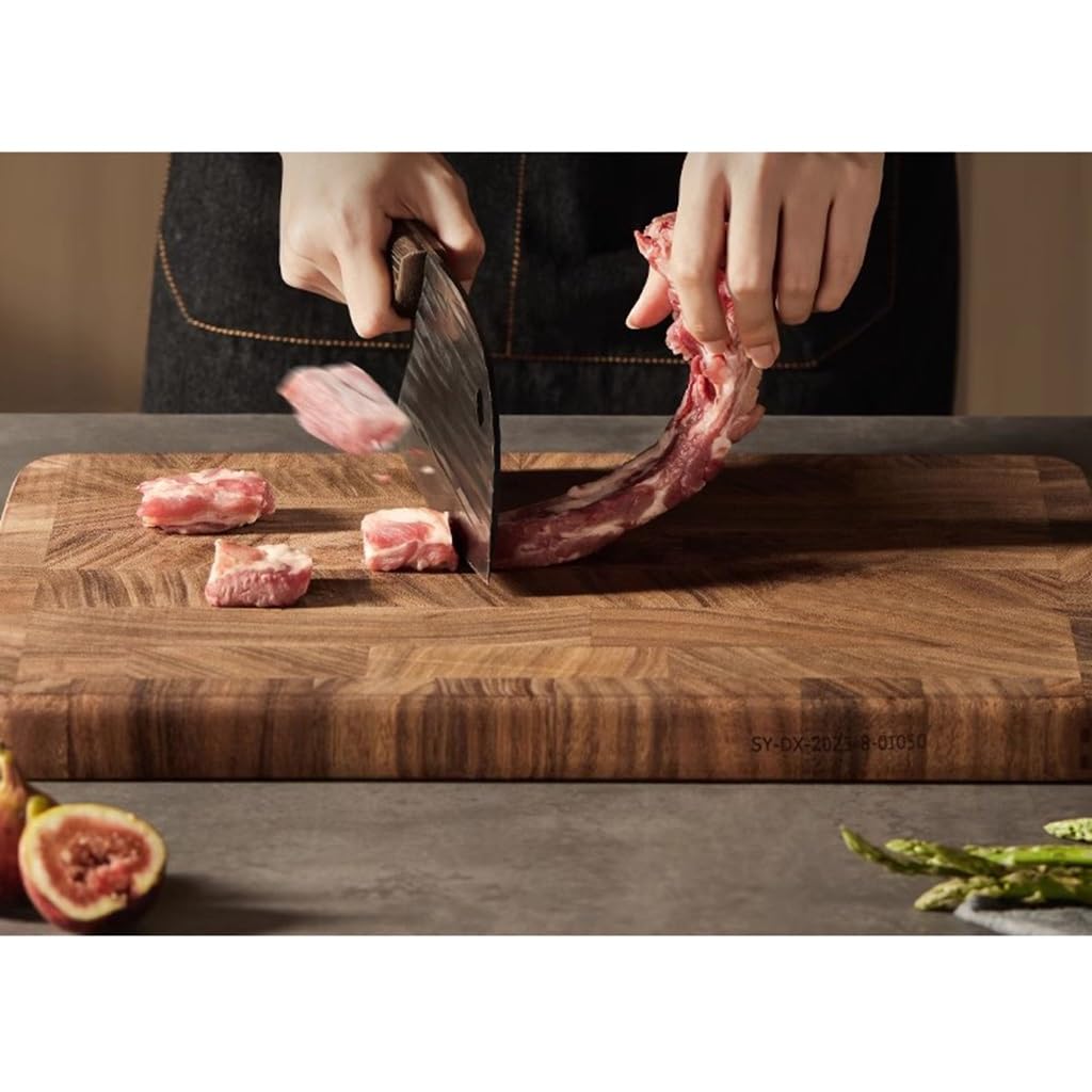 Tagliere, Tagliere in Legno massello di Noce, Portatile, in(40cm)