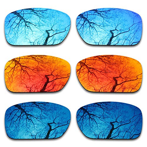 ToughAsNails 3 Pair Polarized Replacement Lenses for Oakley Turbine OO9263 Pack-IFM8