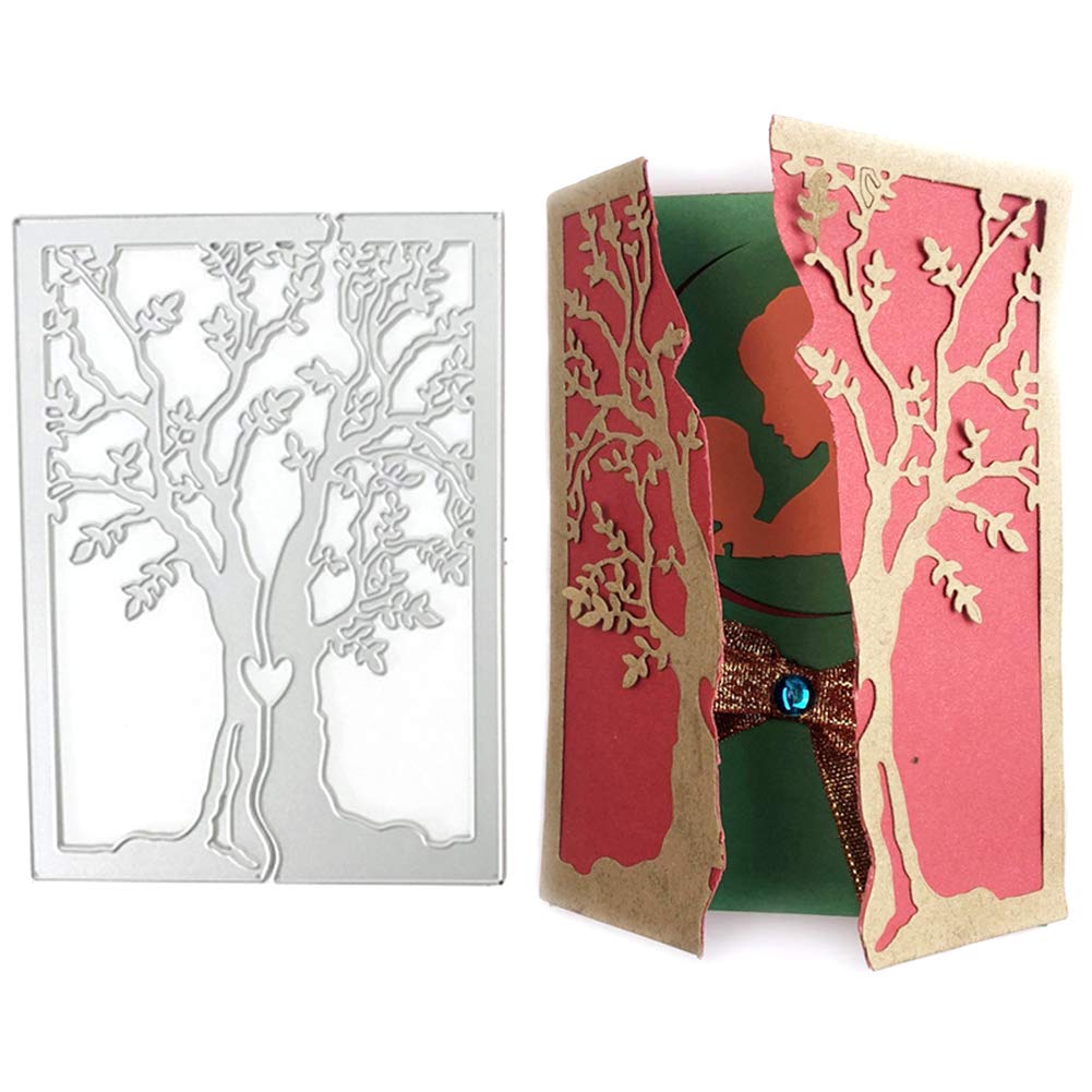 jiashemeng Tree Cutting Die Greeting Card Background Scrapbooking Embossing Stencil Mold, DIY Scrapbooking Photo Album Paper Card Halloween Tree*