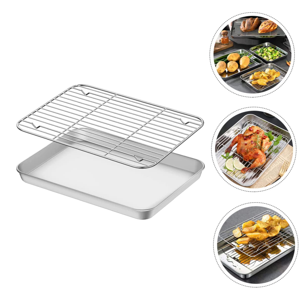 BESTonZON 1ensemble Plaque De Cuisson Antiadhésive Refroidissement Accessoire De Pâtisserie Multifonction Pour Cuisson Au Four Et Camping Facile à Nettoyer Et