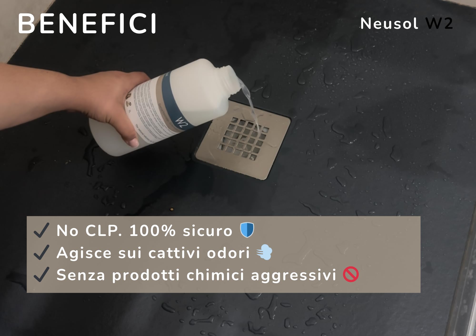 W2 5L Elimina odori Tubi pluviali Tubi di scarico Tubi di scarico Fossa settica Impianto di trattamento Camper Acque nere e grigie Anti-odore Rimuove odori e fastidi