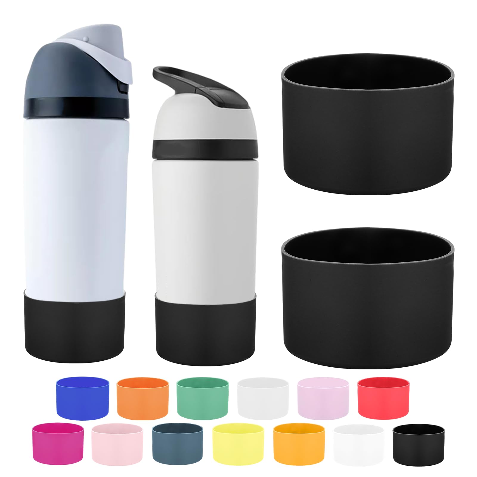 2PCS Protective Boot Compatible with Owala Kids Water Bottle 16 oz &14 oz