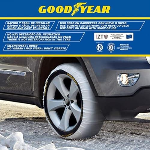 Goodyear Set di 2 Catene da Neve in Tessuto per Auto Goodyear Ultra Grip, Bianco, Taglia XL - 8