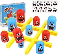 Big Eat Small Tic TAC Toe,Gobblet Gobblers,Tic-TAC-Toe, Tic TAC Toe Big Eat Small,Classic Family Games for Parents and Children Indoor (Red Blue)